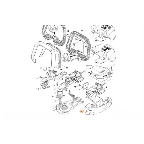 STIHL  Obudowa silnika - prawa strona 4869 602 1201